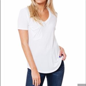 Z Supply white pocket tee